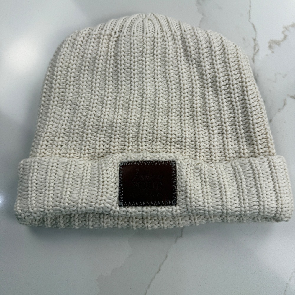 Love‎ Your Melon Cable Knit Beanie Unisex Ivory Fall Winter Outdoors